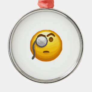 emoji monocle metal tree decoration