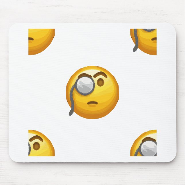 emoji monocle mouse mat (Front)