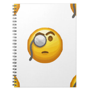 emoji monocle notebook