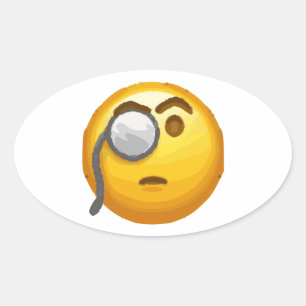 emoji monocle oval sticker