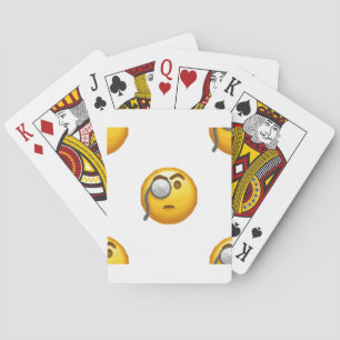 emoji monocle playing cards