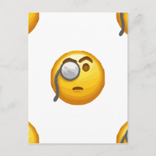 emoji monocle postcard