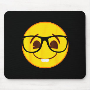 Emoji Nerd Gles Yellow Smile Face Mouse Mat