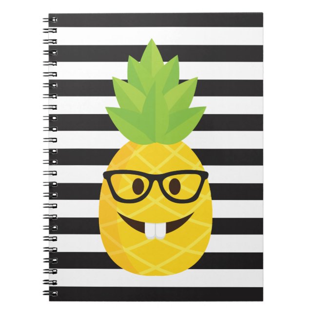 emoji nerd pineapple notebook (Front)