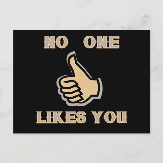 Emoji: No One Likes You Postcard (Front)