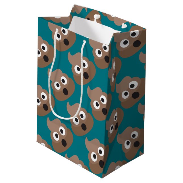 Emoji Oh Poop Medium Gift Bag (Back Angled)