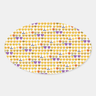 emoji overload oval sticker