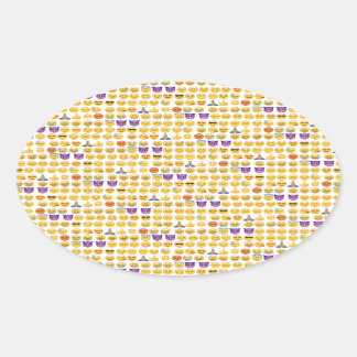 emoji overload oval sticker