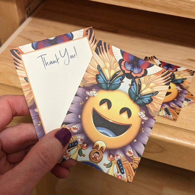 Emoji Package Inserts, Fun Thank You Butterflies Business Card (Creator Uploaded)