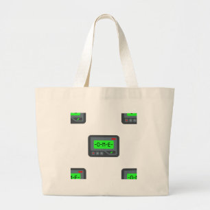 emoji pager large tote bag