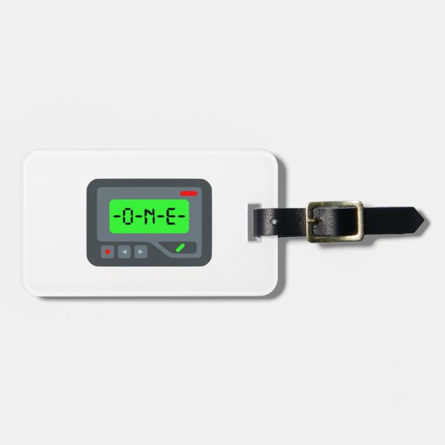 emoji pager luggage tag (Front Horizontal)