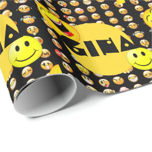 Emoji Party Personalised Wrapping Paper