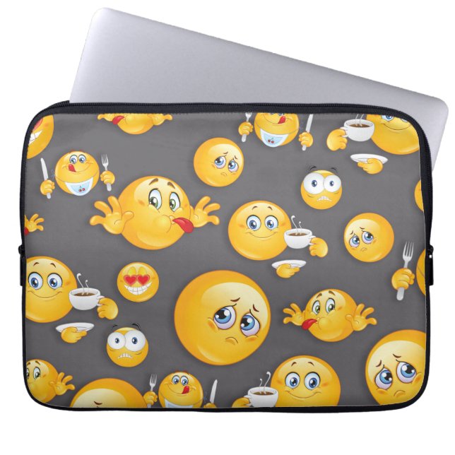 Emoji Pattern 2 Laptop Sleeve (Front)
