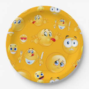 Emoji Pattern 2 Paper Plate