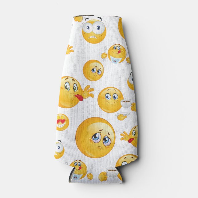 Emoji Pattern Bottle Cooler (Front)