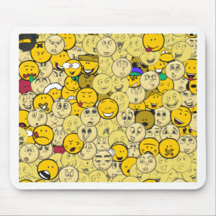Emoji Pattern Mouse Mat