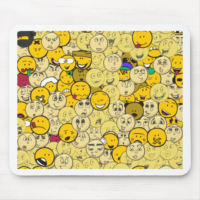Emoji Pattern Mouse Mat (Front)