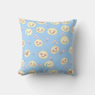 Emoji Pattern Throw Pillow