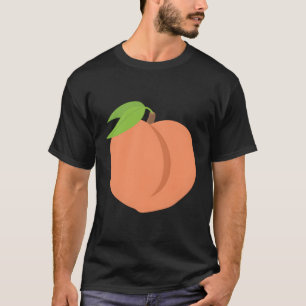 Emoji Peach Fuzzy Fruit Ga Atlanta Bottom Emoticon T-Shirt