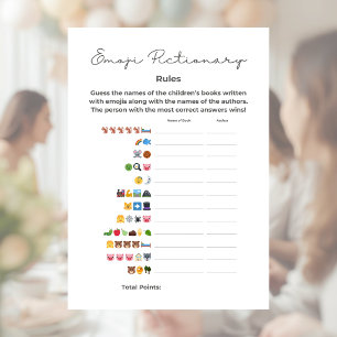 Emoji Pictionary Baby Shower Game with Answers Custom Letterhead