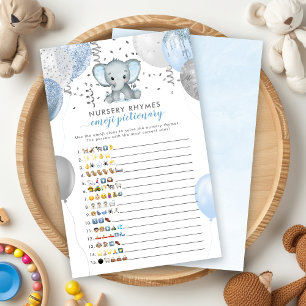 Emoji Pictionary Boy Elephant Baby Shower Game