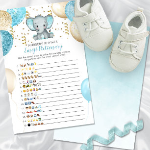 Emoji Pictionary Elephant Baby Shower Game