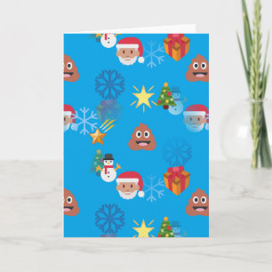 emoji poop christmas holiday card