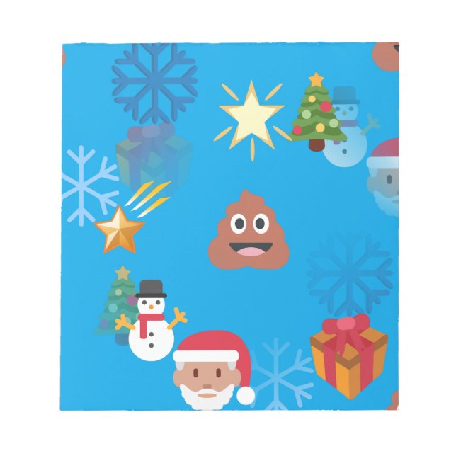 emoji poop christmas notepad (Front)