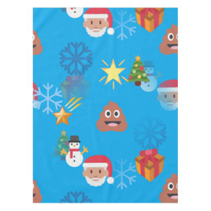 emoji poop christmas tablecloth table cloth