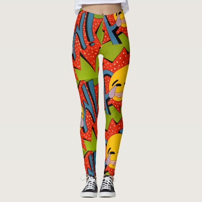 Emoji Pow Wow! Leggings (Front)