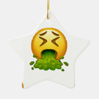 emoji puking ceramic tree decoration