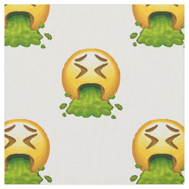 emoji puking fabric (Close Up)