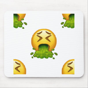 emoji puking mouse mat