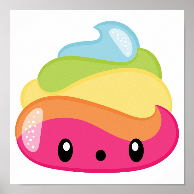 Emoji Raimbow Poop! Poster (Front)