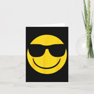 Emoji Retro Sungles Yellow Smile Face  Card