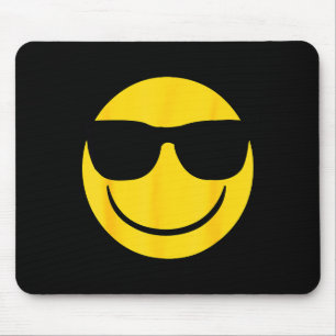 Emoji Retro Sungles Yellow Smile Face Mouse Mat