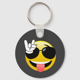 Emoji Rock On Key Ring