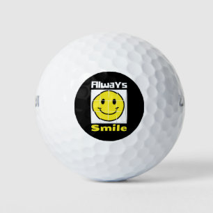 emoji smile golf balls