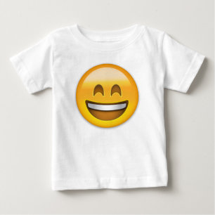 Emoji Smiling Face Open Mouth And Smiling Eyes Baby T-Shirt