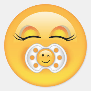 Emoji Sweet Baby ID231 Classic Round Sticker