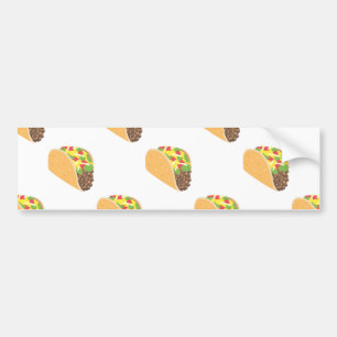emoji taco bumper sticker