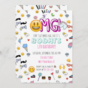 Emoji Themed Party Invitation