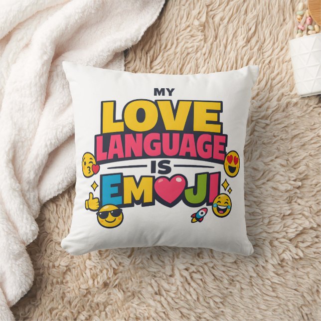Emoji Throw Pillow | Funny Emoji Lover Decorative  (Blanket)