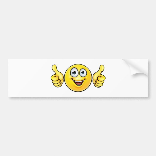 Emoji Thumbs Up Icon Bumper Sticker (Front)