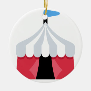 Emoji Twitter - Circus Tent Ceramic Tree Decoration