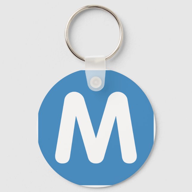 Emoji Twitter - Letter M Key Ring (Front)