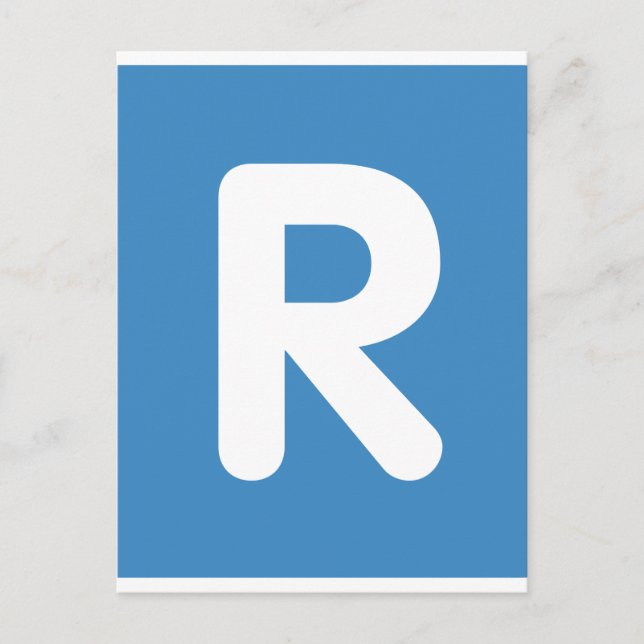 Emoji Twitter Letter R Postcard (Front)