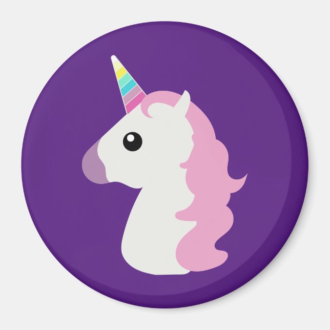 Emoji Unicorn Magnet (Front)