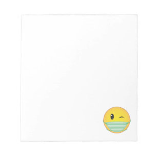 Emoji Wearing Mask Notepad