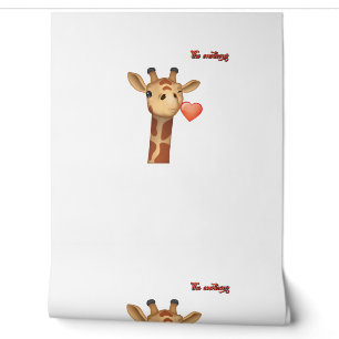 emoji winking kissing heart giraffe face wallpaper